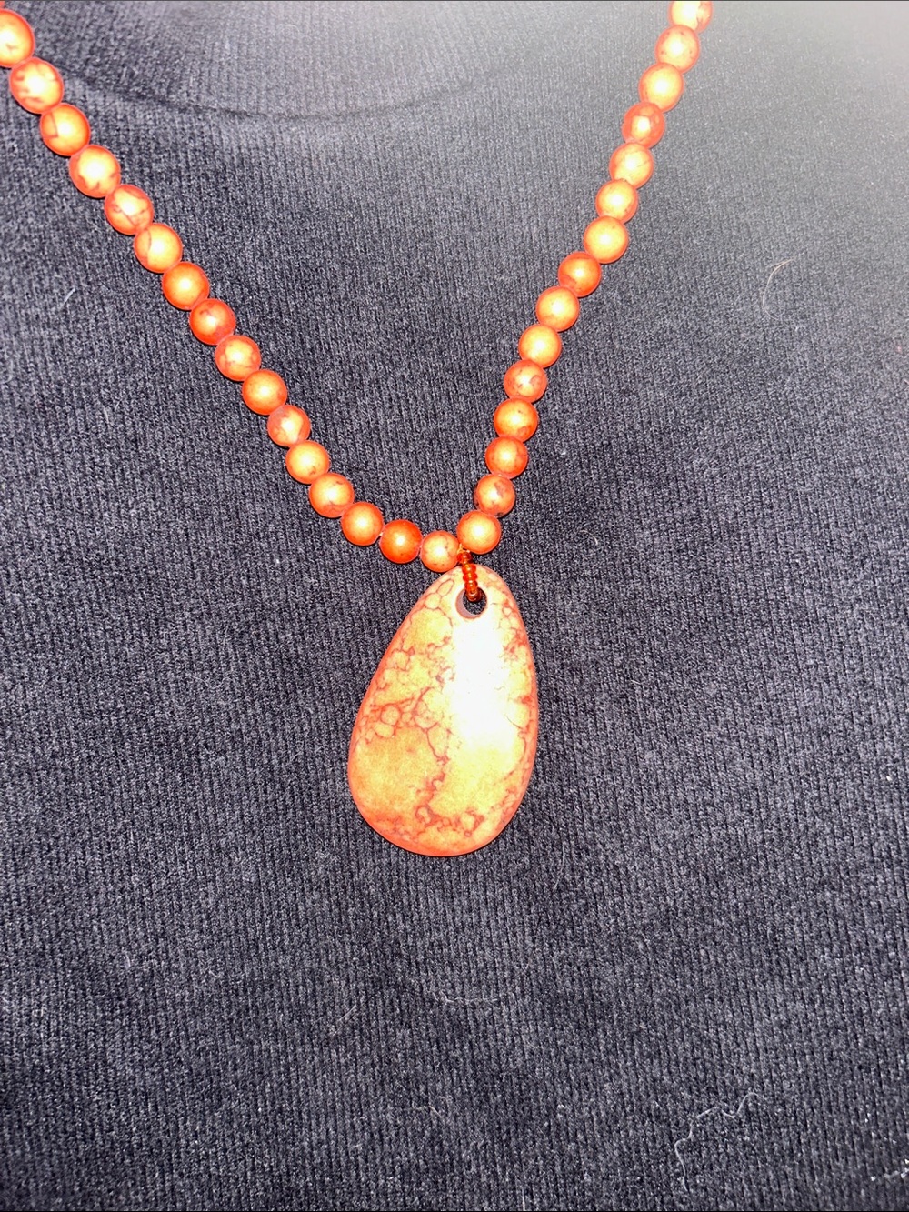Pink Teardrop Bead Necklace - Women Jewelry